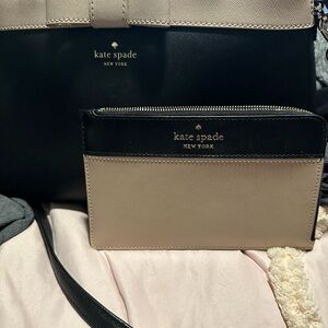 Kate Spade Black and pink Bag and Wallet Set